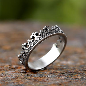 Fashion 2024 New Vintage 316L Stainless Steel Unique Cross Crown RingFor Man Women Couple&Lover`s Gift Antique Jewelry