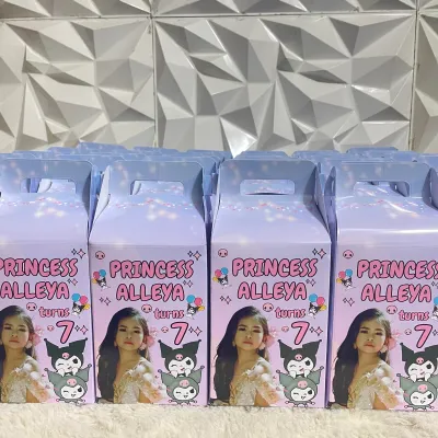 Customized Party Loot Bags Gable Box for Birthday Christening Lootbag giveaways