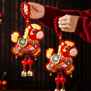 2026 Chiense New Year Decoration Horse Door Pendant Tet Decoration Hanging Ornament Spring Festival Supplies