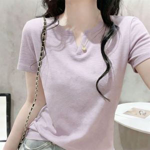 MISHANGYICHU | Áo Thun Tay Ngắn Ôm Body Đáng Yêu và Thời Trang cho Mùa Hè