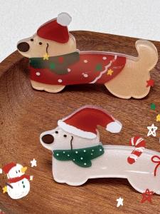 กิ๊บติดผมรูปแมวสุนัขคริสต์มาสสำหรับผู้หญิง กิ๊บติดผมรูปปากเป็ด กิ๊บติดผมรูปหน้ากากสุนัข ทรงใหม่ ดีไซน์เก๋ไก๋ สไตล์หวานๆ