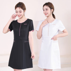 Spring Summer New Style Beauty Therapist Work Uniform High End Salon Technician Clothing Hotel Front Desk Foot Bath plus Size Workwear