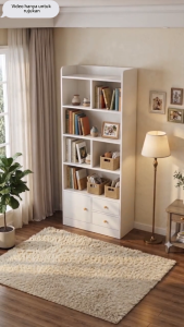 Multi Functional Shelf Bookshelf Balcony Living Room Floor To Ceiling Integrated Shelf 4-Layer With Drawer/置物柜