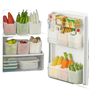 Multi-purpose Fridge Storage Boxes Food Fresh Organizer Stackable Transparent Crisper for Spice Fruit Prepped Food