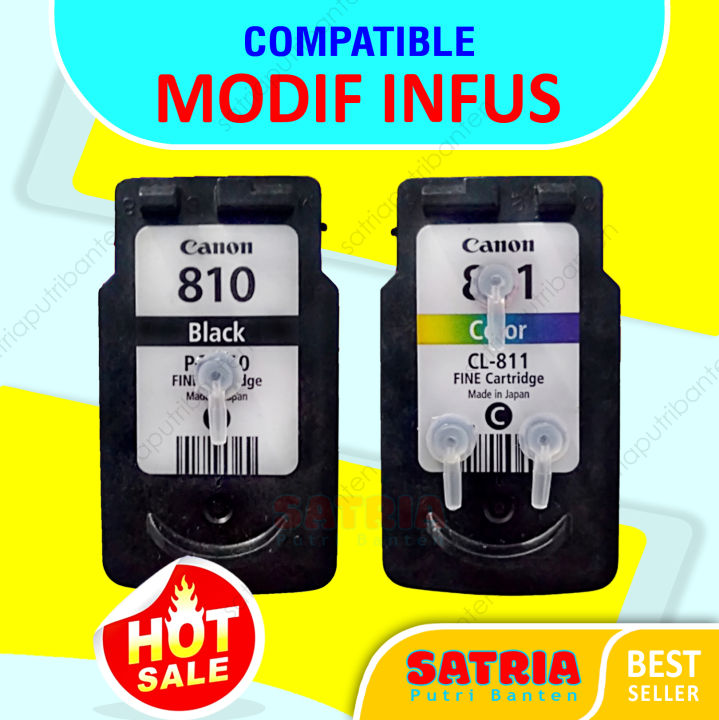 Cartridge 810 811 Catridge Tinta Canon PG810 CL811 Siap Pakai Modif