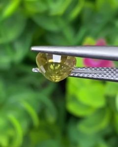 พลอย บุษราคัม Yellow Sapphire 2.01 กะรัต (Cts.) พลอยแท้ อัญมณีมงคลประจําวันเกิด เครื่องประดับพลอย