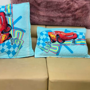 Cars Blue (MC Queen) Premium Character Printed Pillowcases - Queen-18"x28"inches