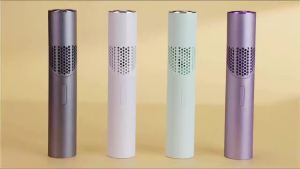 Foldable Turbine Lipstick Shape Mini Fan Brushless Motor Large Capacity Rechargeable Neck Wear Portable Handheld Fan