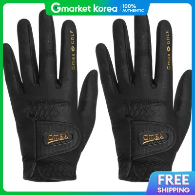 Gmax | G-Max Freejoy Black Microfiber Spandex Unisex Left Hand Golf Glove 2-Pack