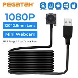 PEGATAH Mini USB Camera Webcam with 2.8/3.7mm Lens 1080P HD Webcams For PC Mini Camera CCTV Outdoor Video Security Camcorder