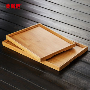 Meisni Bamboo Wooden Tea Tray Rectangular Small Size Home Use Large Bamboo Tea Table Tea Sea Chinese Style Dining Utensils