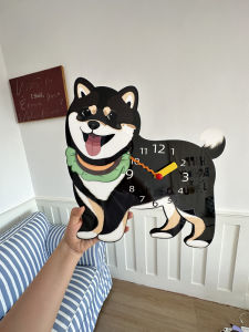 Swinging Cartoon Original Dachshund Dog Clock Silent Decorative Clock for Living Room Childrens Room Creative Home Decoration