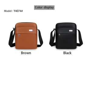 THANKS99 SHOP#4074 Stylish Casual Crossbody Bag for Men with Large Capacity and Classic Style features zipper closure