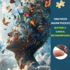 Jigsaw Puzzle for Adults 500/1000/1200/2000PCS Surreal Butterfly Abstract Artwork DIY Craft Home Wall Decoration Gift Idea