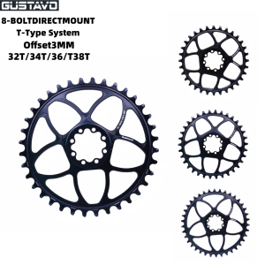 GUSTAVO 8-Bolt Narrow Wide Bicycle Chainring For Force Crank Direct Mount Mountain Bike Chainwheel 32T 34T 36T 38T