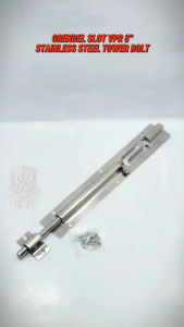 VPR Grendel Slot Pintu 8" SS Tower Bolt / Grendel Slot Kunci Pintu Stainless Steel 8 inch VPR SS Tower Bolt Kuat Tahan Lama Anti Karat