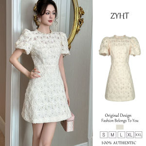 Zyht phụ nữ ăn mặc Đầm trắng một hình dạng ăn mặc Đầm Polyester Đầm công sở sang trọng váy ĐẦM CƯỚI tham dự trang phục váy dự tiệc Váy dạ hội 21674