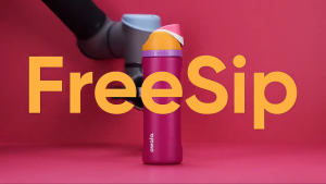 (Ship in 12hrs)Owala FreeSip Stainless Steel Water Bottle Portable 24oz with Locking Push-Button Lid Straw Thermos cup Triple-layer insulation/cold
