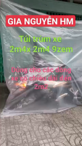 Túi nilong dày size 1m9x2m6 2m2x3m trùm xe máy bọc nệm bọc máy giặt tủ lạnh lớn chống nước ngập trùm cây cảnh