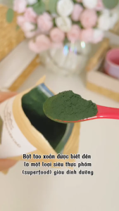 Bột tảo xoắn Spirulina nguyên chất loại 1 Thenaturfarm 100g - Nguyên liệu thiên nhiên hỗ trợ sáng da mờ thâm giảm mụn