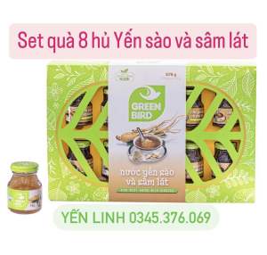 Hộp quà 8 hủ yến sào và Sâm lát (8 hủ x 72g)