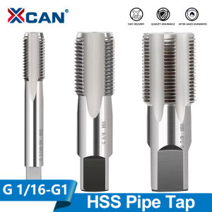XCAN 1pc HSS Pipe Tap G1/16 G1/8 G1/4 G3/8 G1/2 G5/8 G3/4 G7/8 G1 BSP Metal Screw Thread Tap Threading Tools Hand Tools