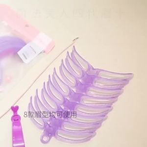 Nexlent Eyebrow Tool Set 8 shapes Magic Handle Eyebrow Card Eye Brow Class Makeup Tools