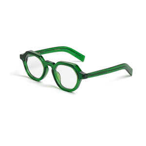 MADENG | American Retro Classic Crown Panto Round Thick Frame Glasses Cellulose Acetate