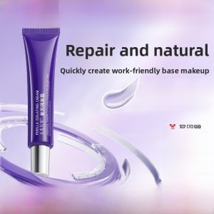 SHUIMUHUACAO | Authentic Purple Perilla Skincare Primer Brightens Skin Sun Protection Three-In-One Conceals Moisturizes Natural Look Cream