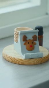 Kệ 2 Trong 1 Kệ Khuếch Tán Tinh Dầu Bằng Gỗ Bone Vừa Là Giá Đỡ Điện Thoại Kệ Gỗ Sồi Cao Cấp Giúp Tạo Độ Ẩm Giảm Stress Charm Diffuser Phone Stand