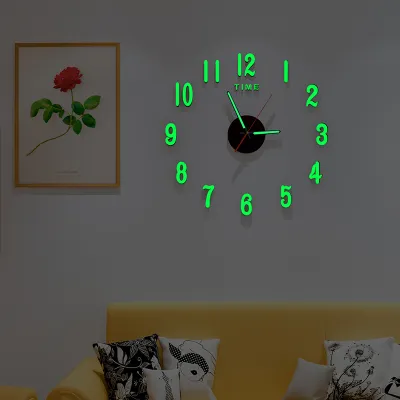 3D Silent Wall Clock Modern Minimalist Living Room Decor Acrylic Material round Shape Battery Powered Home Decor Hanging Clock