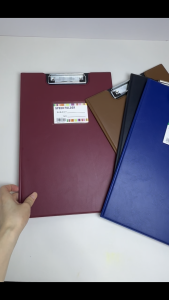 Leather Portfolio Folder Clipboard Long with Cover Paper Organizer Leather Clip Board Folder School Office Supplies