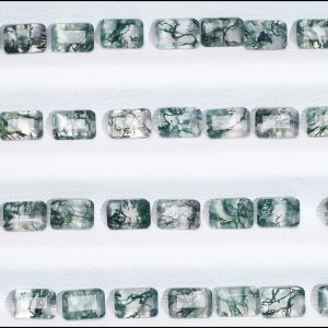 5A Emerald Faceted ธรรมชาติตัดหญ้าน้ำธรรมชาติ Agate อัญมณีหลวมสำหรับเครื่องประดับ