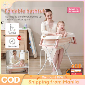 Foldable Baby Bathtub Stand - 2-in-1 Sit & Lie Modes | Anti-Slip Design for Newborn to Toddler