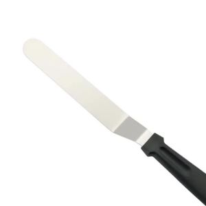 1PC Stainless Steel Cake Scraper 6/8/10/12 inch Plastic Handle Straight Curved Cream Spatula Baking Cake Cutter