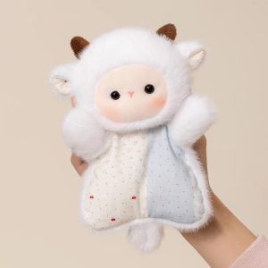 JIFANPAUL | Búp bê cừu nhồi bông mềm mại đồ chơi an ủi quà tặng cho trẻ em và người lớn thú nhồi bông dễ thương gối ôm đồ trang trí dễ thương mang theo tiện lợi