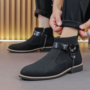 NUDANLAI | Retro Suede Chelsea Boots