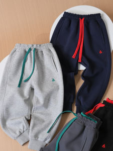 Spring Autumn Childrens Sports Pants Trousers for Boys And Girls School Uniforms Tight Fit Cotton Polyester Blend Breathable