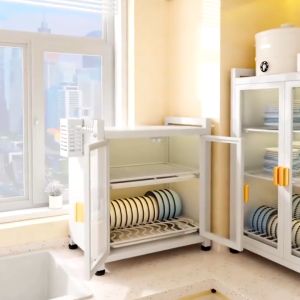 ⭐【Garden City Furniture】⭐Kitchen Dish Rack Dish Drainer Dish Cabinet 2/3-Tier Kitchen Countertop Storage Shelf Rack Dishracks & Sink accessories