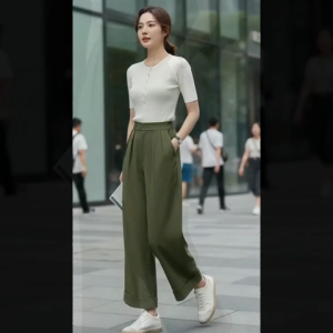 Elegant High-Waist Wide-Leg Full-Length Pants for Women