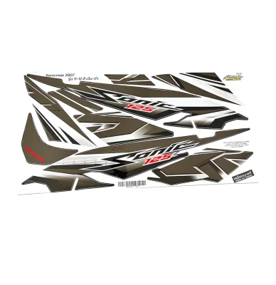 สติ๊กเกอร์ Sonic 2004-2008 sticker เฟรมรถ โซนิคใหม่ สีน้ำเงิน-ดำ สีแดง-ดำ สีเงิน-ดำ สวย มอเตอร์ไซค์ Motorcycle