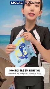 Nón Bơi Trẻ Em Hình Thú phù hợp bé 3 - 12 tuổi Mũ Bơi Hoạt Hình họa tiết cho bé trai bé gái NB71360