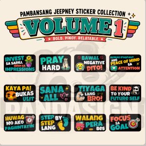 Pambansang Jeepney Sticker Collection Vol. 1 🇵🇭 | Funny Pinoy Motivational Waterproof Vinyl Stickers | Premium Die-Cut Decals