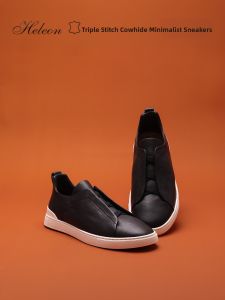 HELEON | Full Grain Leather Comfortable Breathable Mens Slip-on Shoes