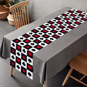 Poker Card Theme Table Runner Tablecover Poker Night Party Decoration Poker Card Birthday Party Supplies Home Dining Table Decor