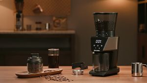 BioloMix Automatic Burr Mill Electric Coffee Grinder for Espresso American Coffee Pour Over Visual Bean Storage with 30 Gears