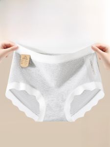 PIER N°5 | Antibacterial High-Waist Pure Cotton Briefs Womens Underwear Minimalist Sporty Style Four-Corner Shorts Base Layer Briefs