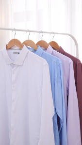 DAPPER เสื้อเชิ้ตแขนยาว NO MORE IRON เนื้อผ้าเรียบเนียน ไม่ต้องรีด ทรง Regular Fit