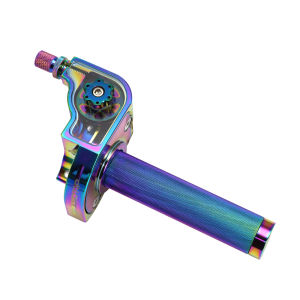 ZSDTRP ด้ามจับคันเร่งพร้อมสายเคเบิ้ลขนาด7/8 "22Mmอลูมิเนียมเพลาหมุนคันเร่ง CNC ส่วนประกอบสากลสำหรับรถจักรยานยนต์มอเตอร์ไซค์วิบากเอทีวี