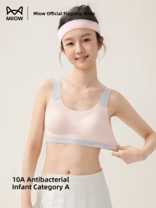 Miiow | Cat Girl Teenage Sports Bra Thin Development Stage A Class 10A Antibacterial Student First Second Stage Strap Vest Underwear